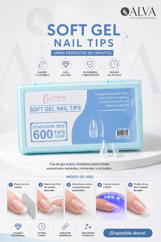 TIPS SOFT GEL ALMOND X600