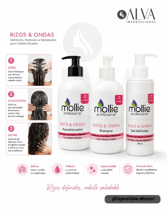 SHAMPOO MOLLIE RIZOS & ONDAS 500ML