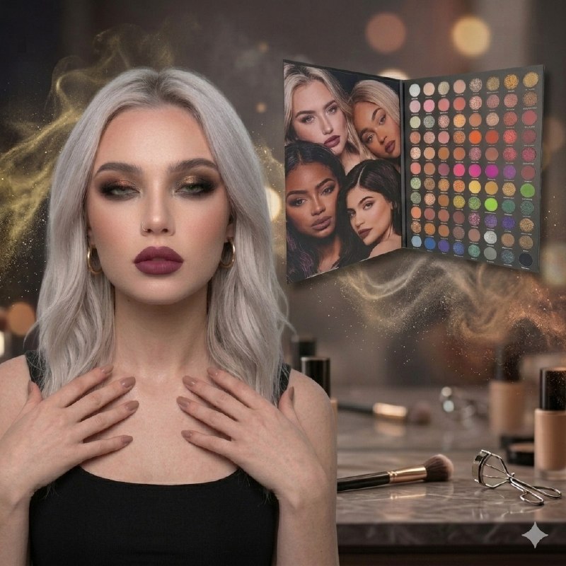 PALETA DE SOMBRA AMYBEAUTY MAKED SMOKE 48 COLORES ZAR-COS-508