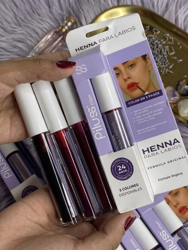 HENNA PILUSS PARA LABIOS ROJO ROJO VINO ROSA