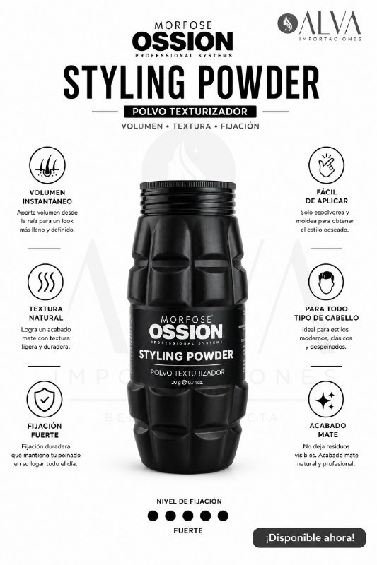 TALCO TEXTURIZADOR MORFOSE OSSION 3 EN 1 HAIR STYLING 20GR
