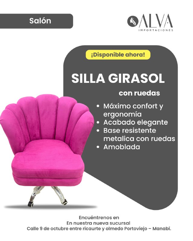 SILLA GIRASOL CON RUEDA