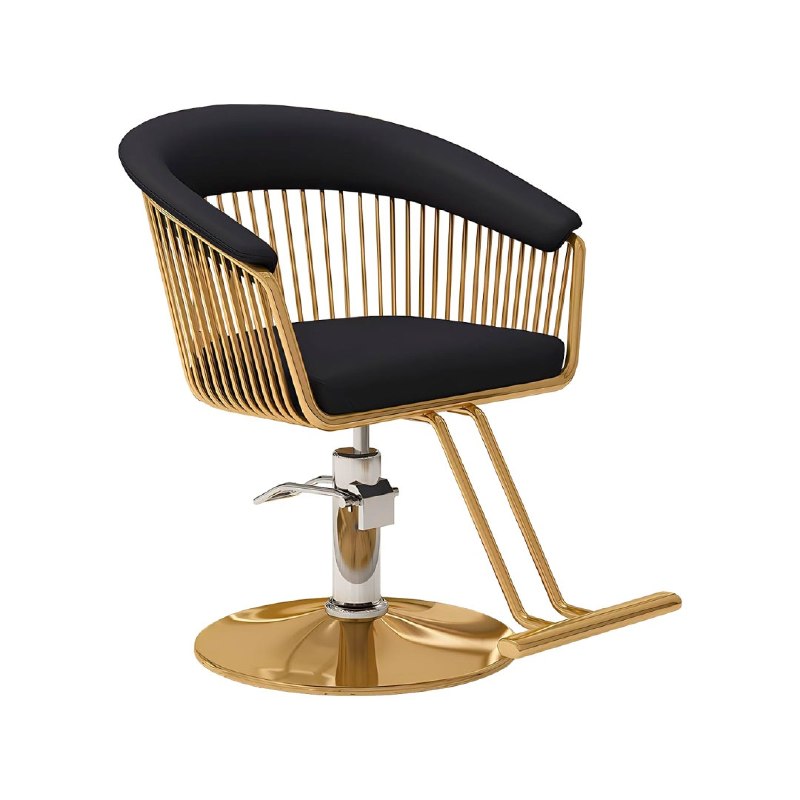 SILLON HIDRAULICO DE PELUQUERIA DORADO RAYAS 360 MZE287