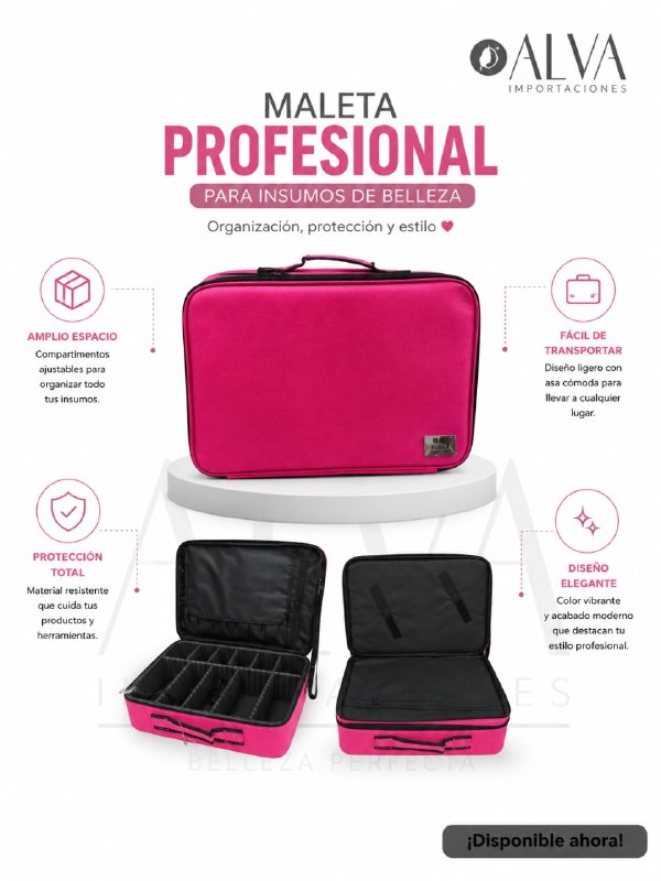 MALETIN ORGANIZADOR ROSADO GLAM BEAUTY VNC635
